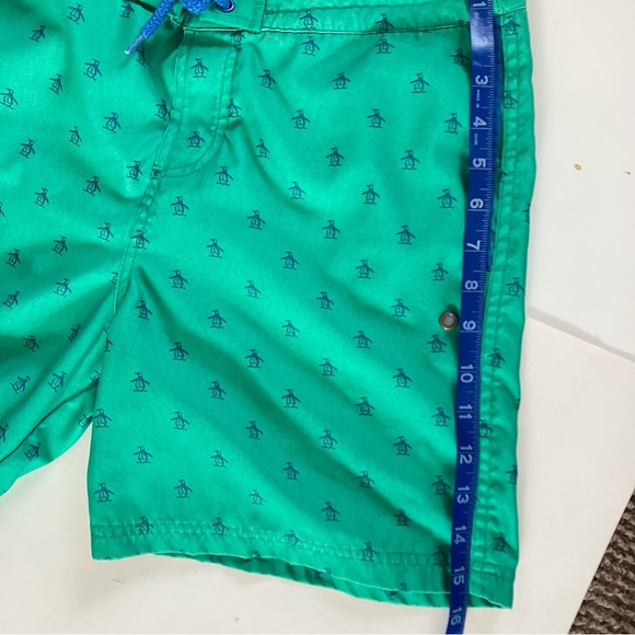 Original Penquin Munsing wear Green Swim Trunks Shorts,  Lined  Size 30 Waist - Picture 5 of 12
